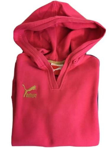 felpa bambina con cappuccio rosa fucsia 2