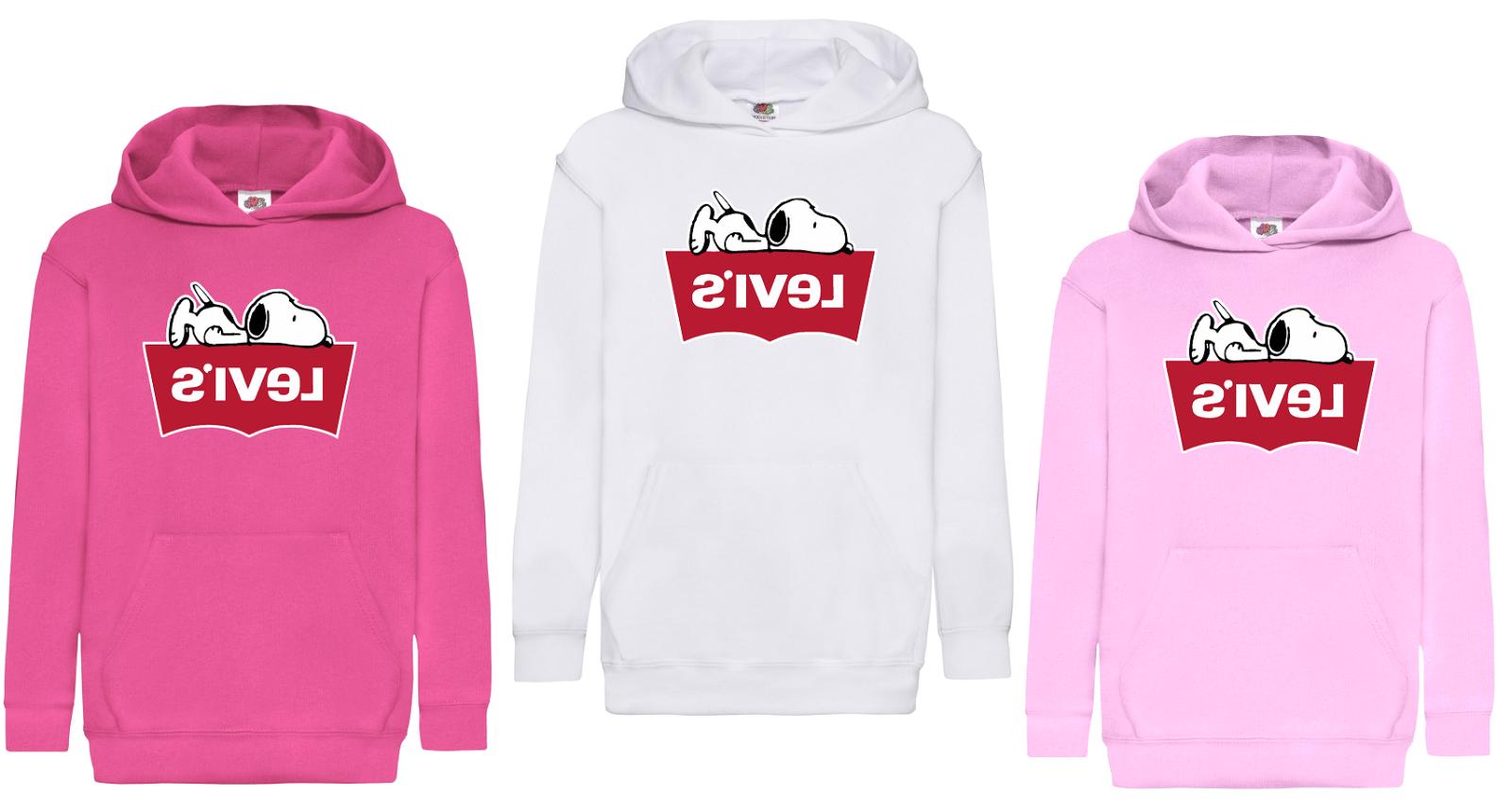 felpa bambina ragazza bambina levi s snoopy