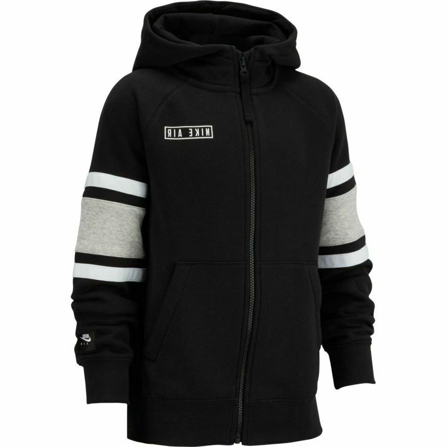 felpa bambino cotone felpato full zipcappuccio air