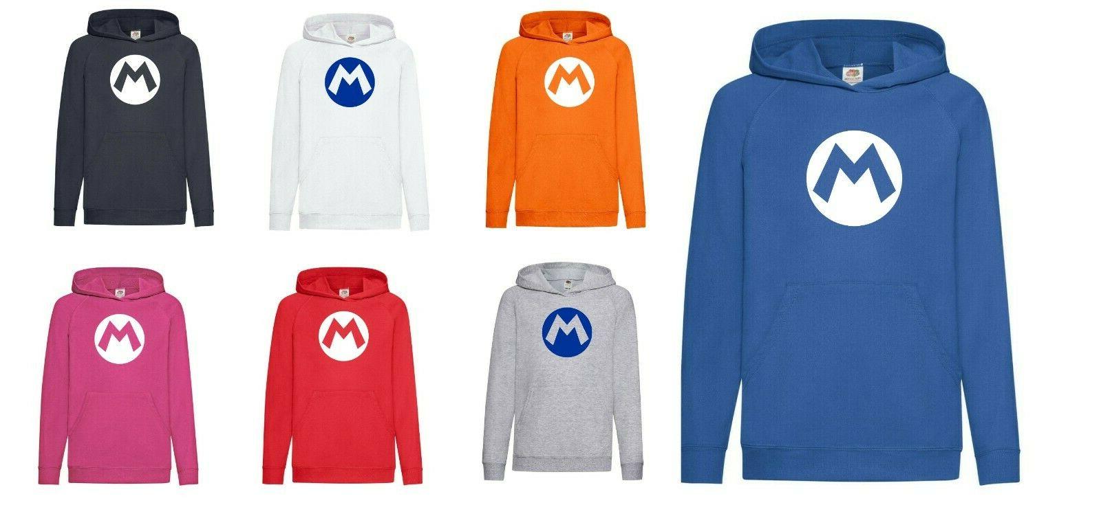 felpa bambino leggera con cappuccio logo supermario