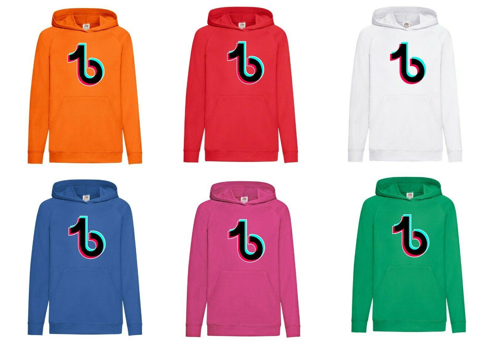 felpa bambino leggera con cappuccio logo tik