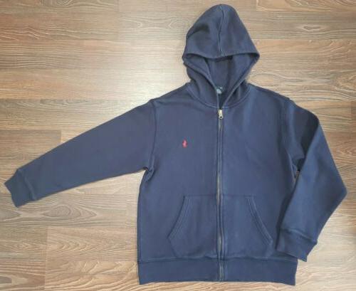 felpa bambino polo colore blu con cappuccio