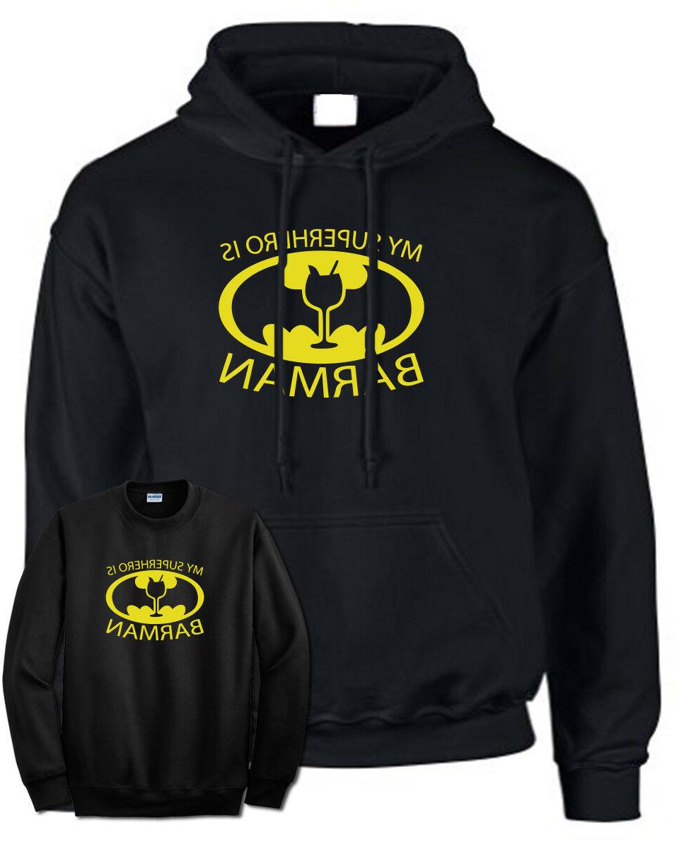 felpa barman batman con e senza cappuccio