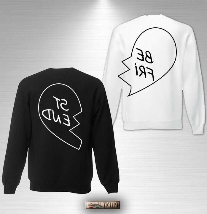 felpa best friend cuore a meta maglia