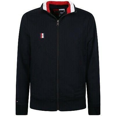 felpa blu con zip per uomo a