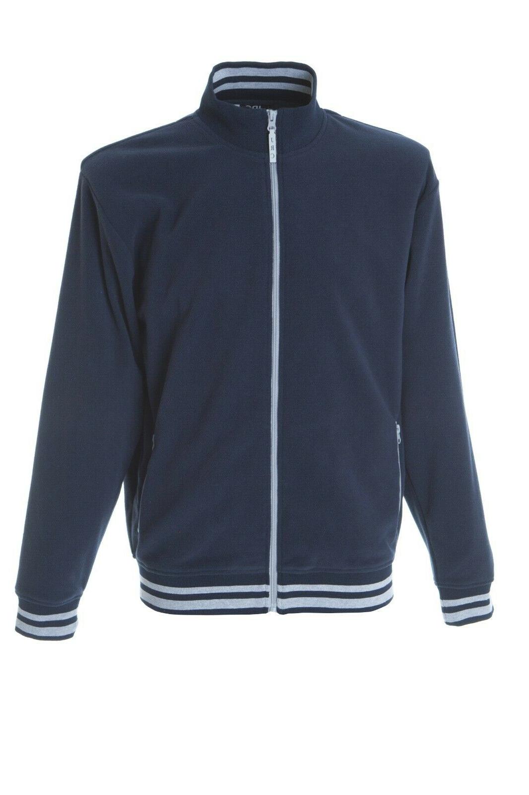 felpa blu sportiva in pile con zip