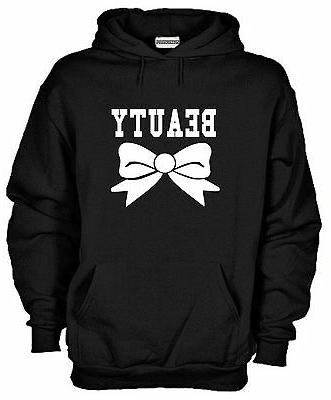 felpa cappuccio beauty j871 idea regalo sweater