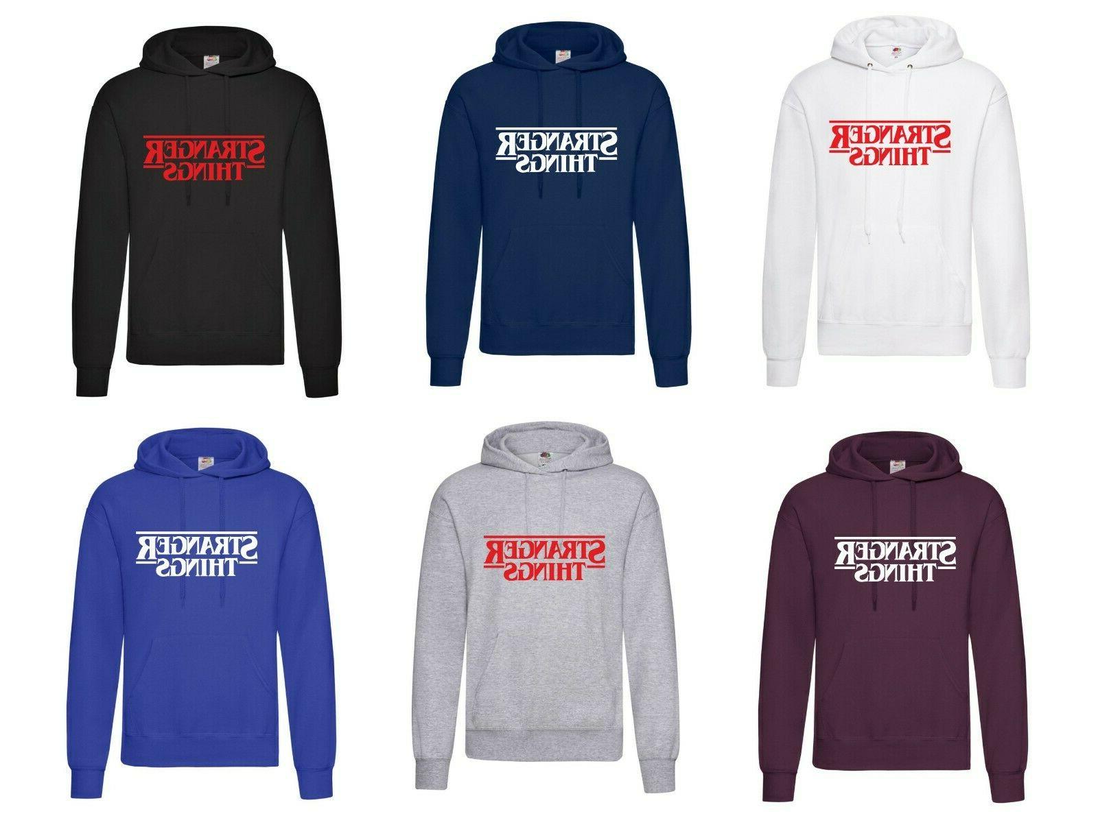 felpa cappuccio e tascone felpata unisex stranger