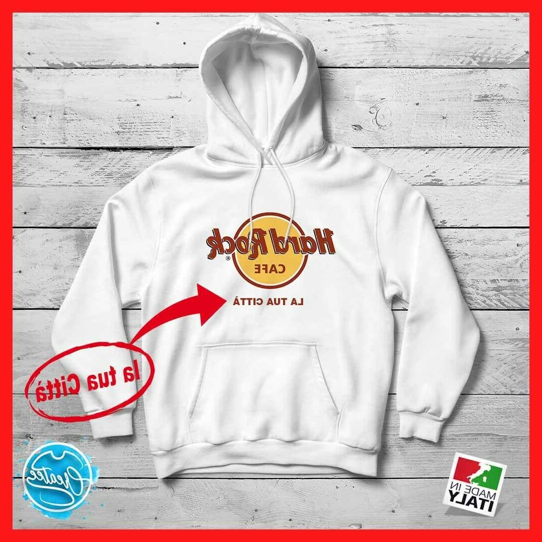 felpa cappuccio hard rock cafe con nome