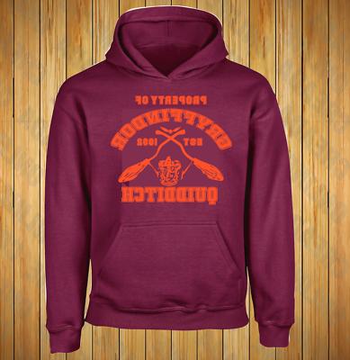 felpa cappuccio harry potter quidditch hogwarts grifondoro