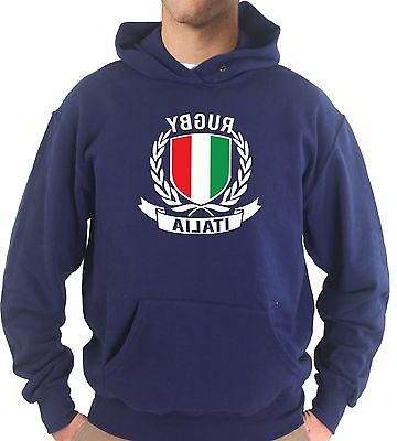 felpa cappuccio kj1661 italia rugby sei nazioni