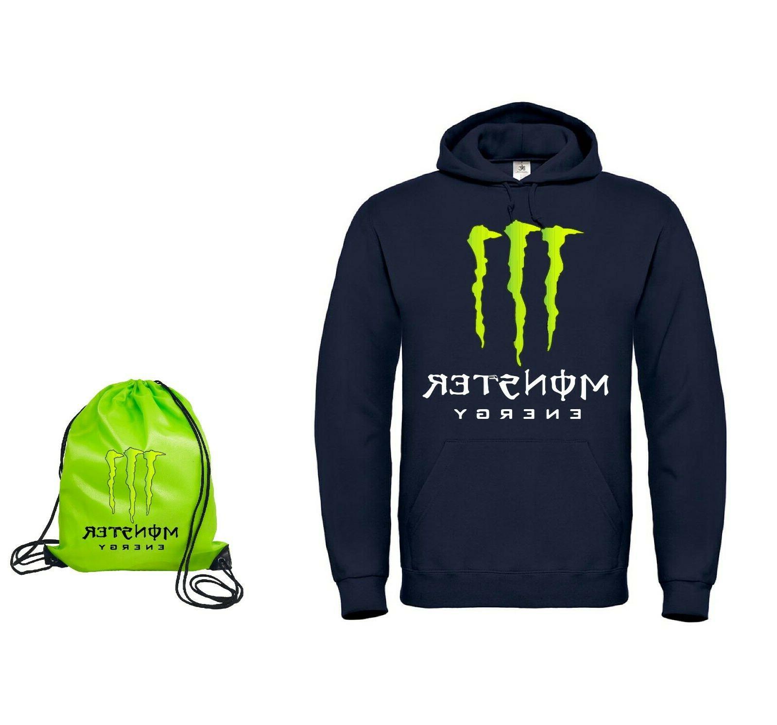felpa cappuccio monster energy sacca omaggio fino
