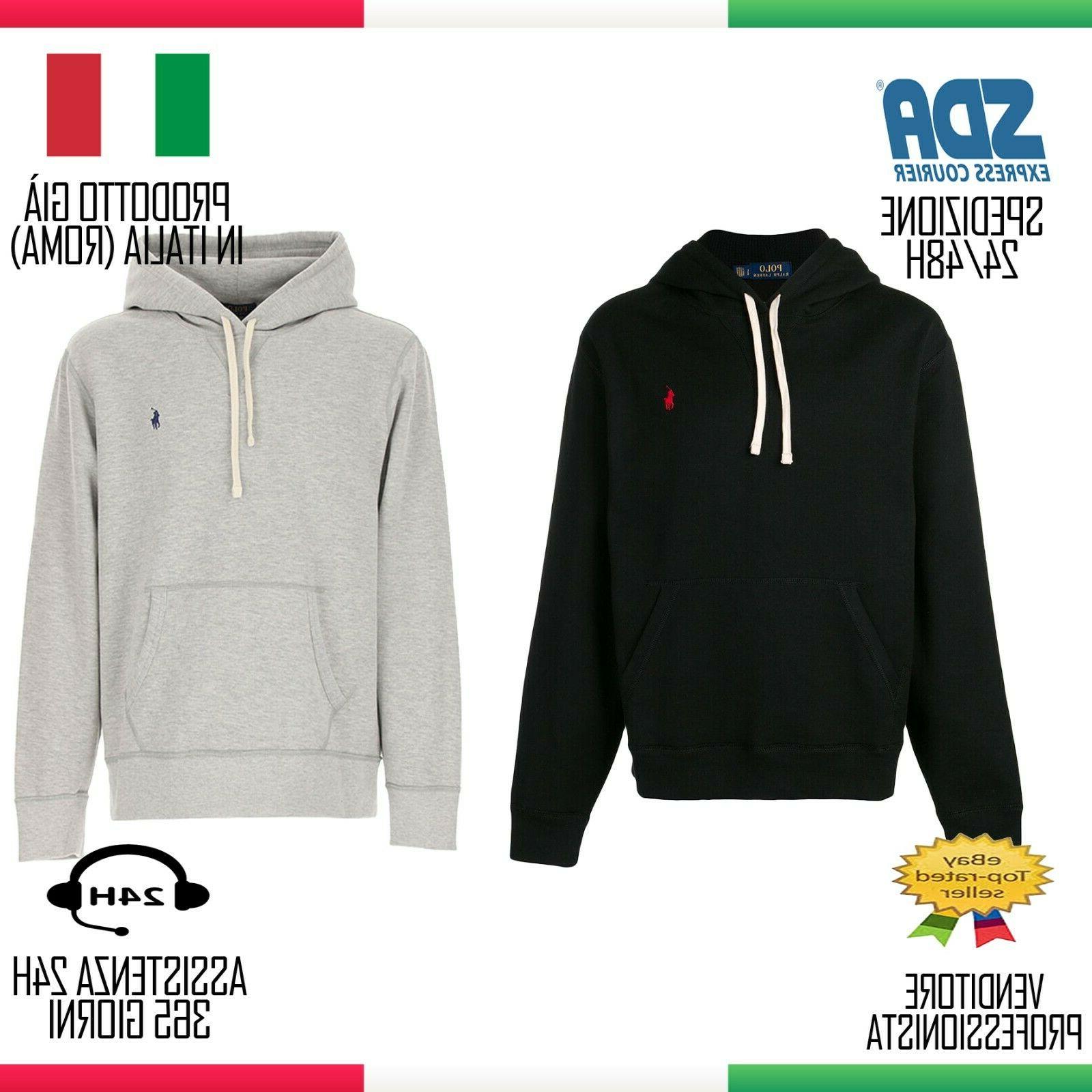 felpa cappuccio polo ralph lauren uomo cotone