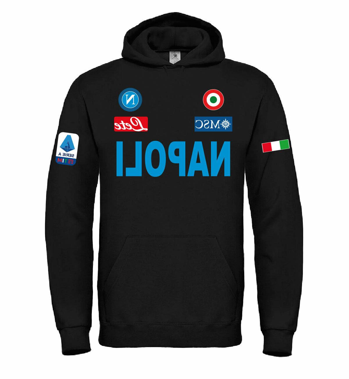 felpa cappuccio unisex napoli coppa lete tifosi