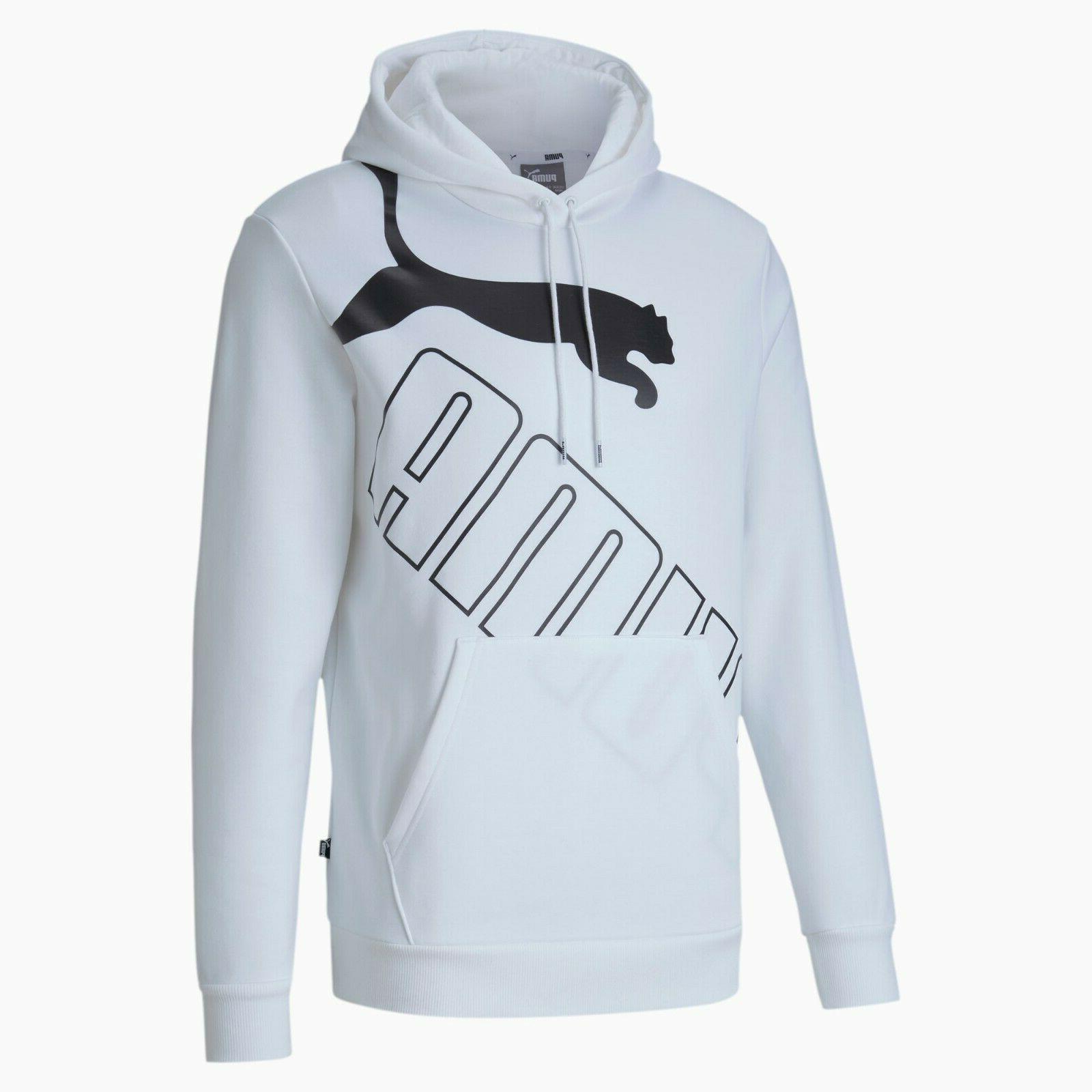 felpa cappuccio uomo big logo bianco logo