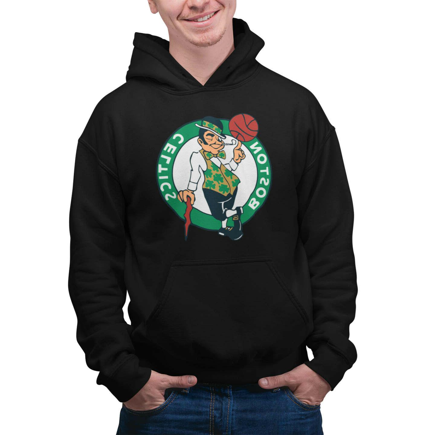 felpa cappuccio uomo donna boston celtics basketball