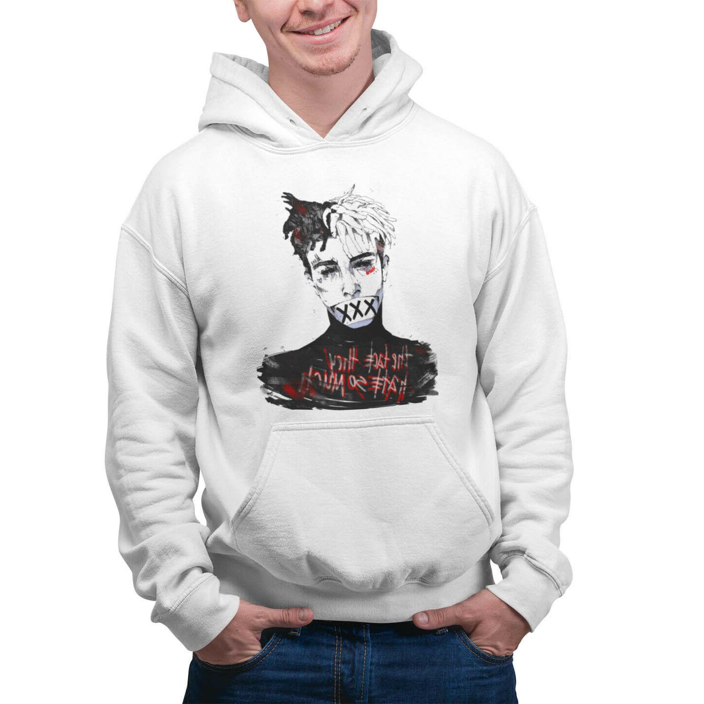felpa cappuccio uomo donna unisex xxxtentacion trap