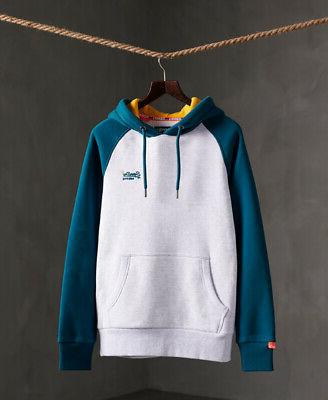 felpa classica con cappuccio e maniche raglan