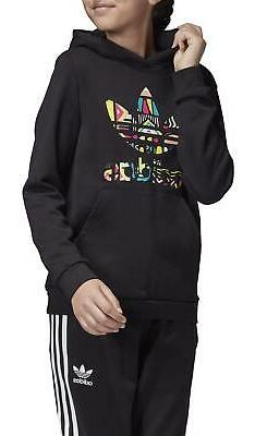 ADIDAS FELPA CON CAPPUCCIO BAMBINA NERA EJ5595