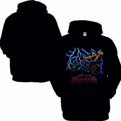 felpa con cappuccio biker chopper hd
