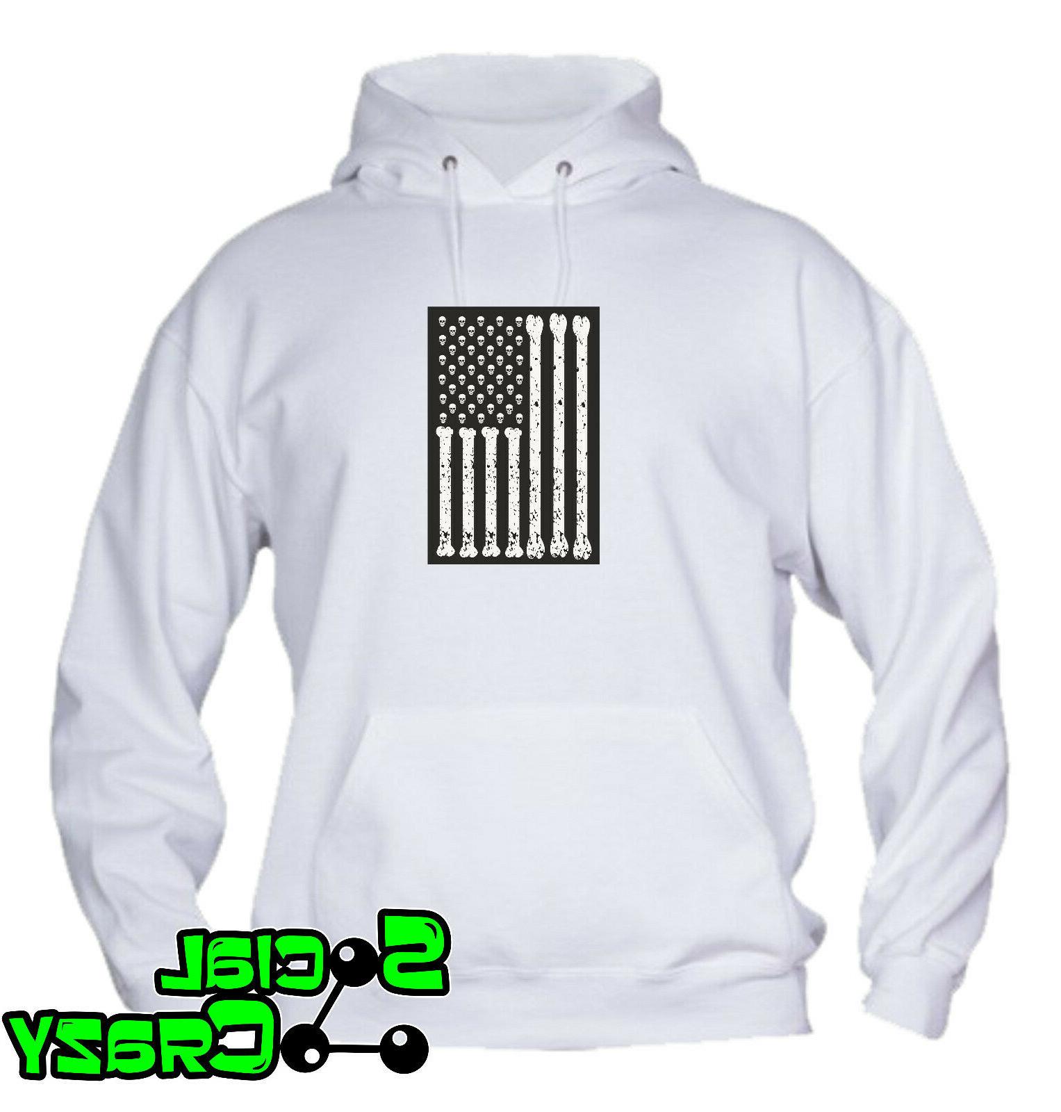 felpa con cappuccio bones american flag