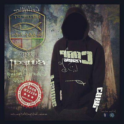 felpa con cappuccio carpfishing eco