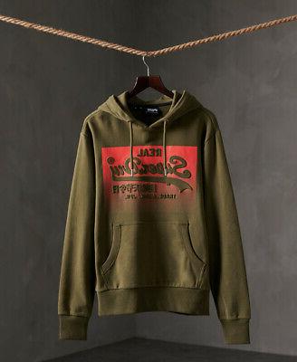 felpa con cappuccio con logo vintage a