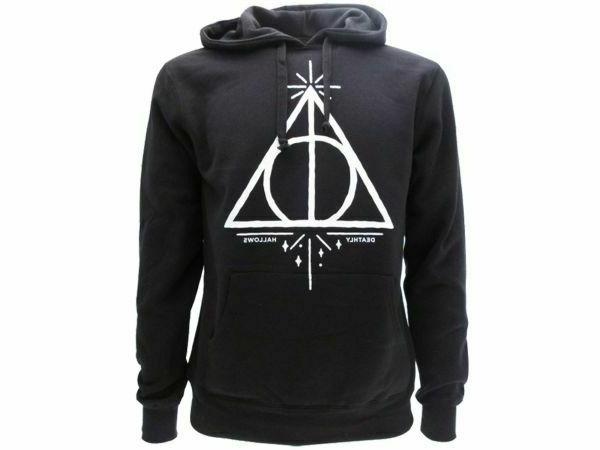 felpa con cappuccio deathly hallows stemma i
