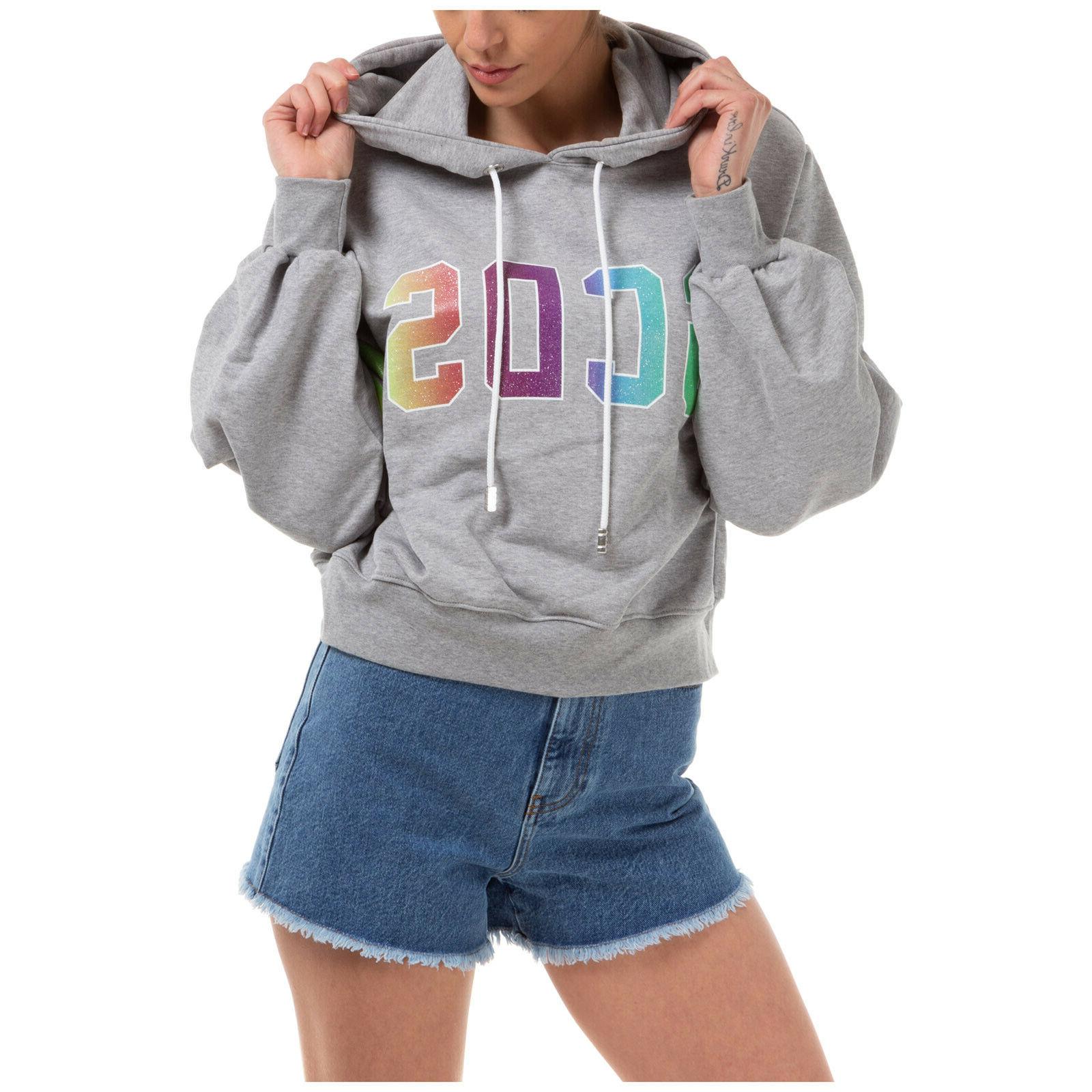 felpa con cappuccio donna baby bear crop