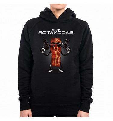 felpa con cappuccio donna baconator terminator ironic