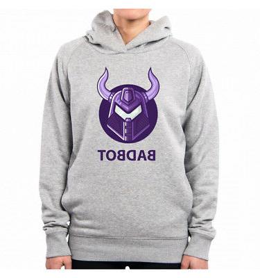 felpa con cappuccio donna badbot robot anime