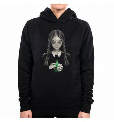 felpa con cappuccio donna death bores me