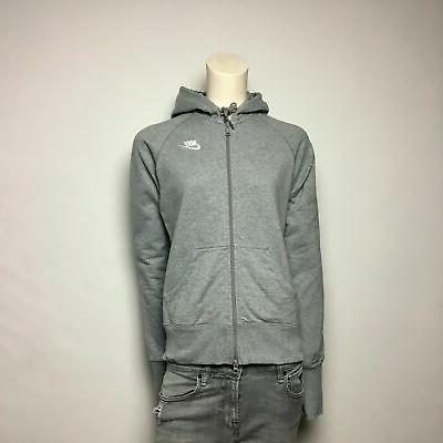 felpa con cappuccio donna full zip grigia