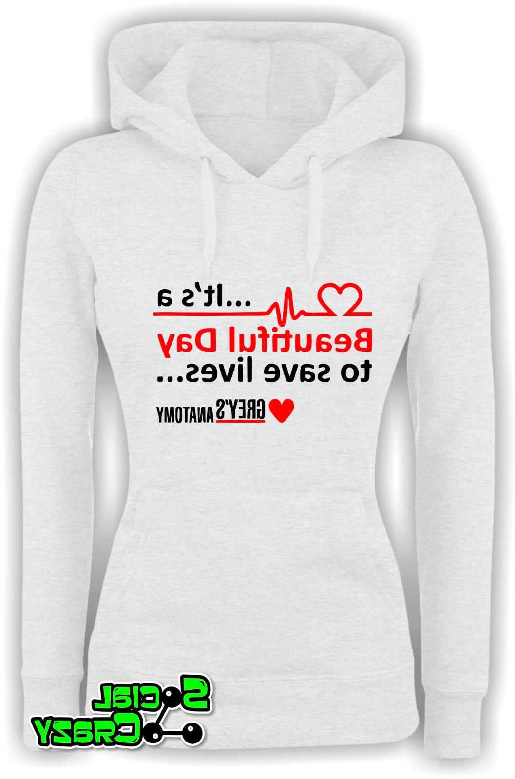 felpa con cappuccio donna grey s anatomy