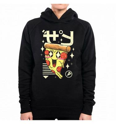 felpa con cappuccio donna kawaii pizza vt0085a