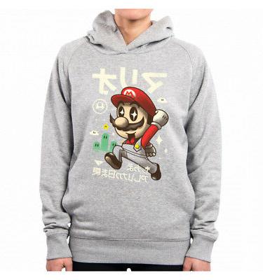 felpa con cappuccio donna kawaii red plumber