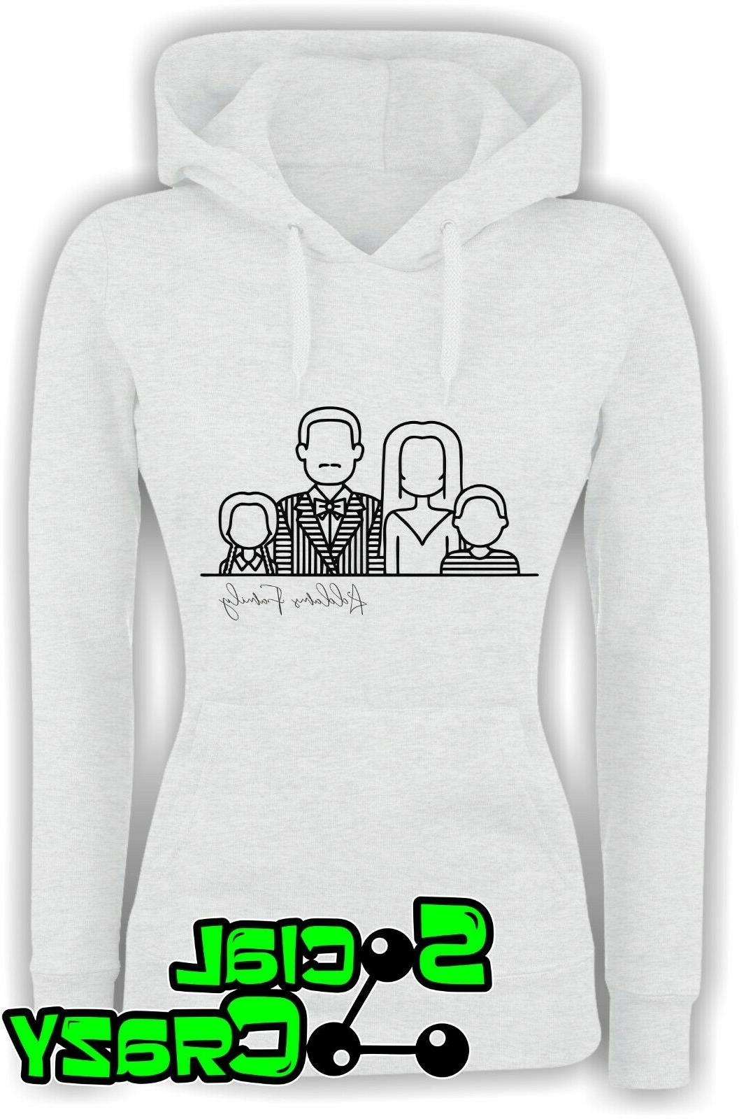 felpa con cappuccio donna la famiglia addams