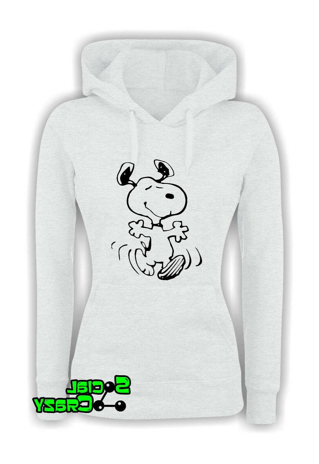 felpa con cappuccio donna snoopy