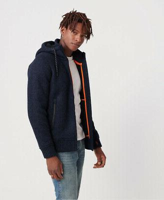 felpa con cappuccio e zip bonded