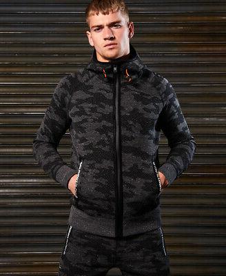 felpa con cappuccio e zip gym tech