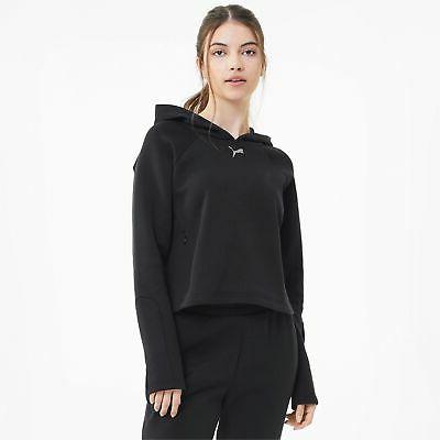 felpa con cappuccio evostripe nera da donna
