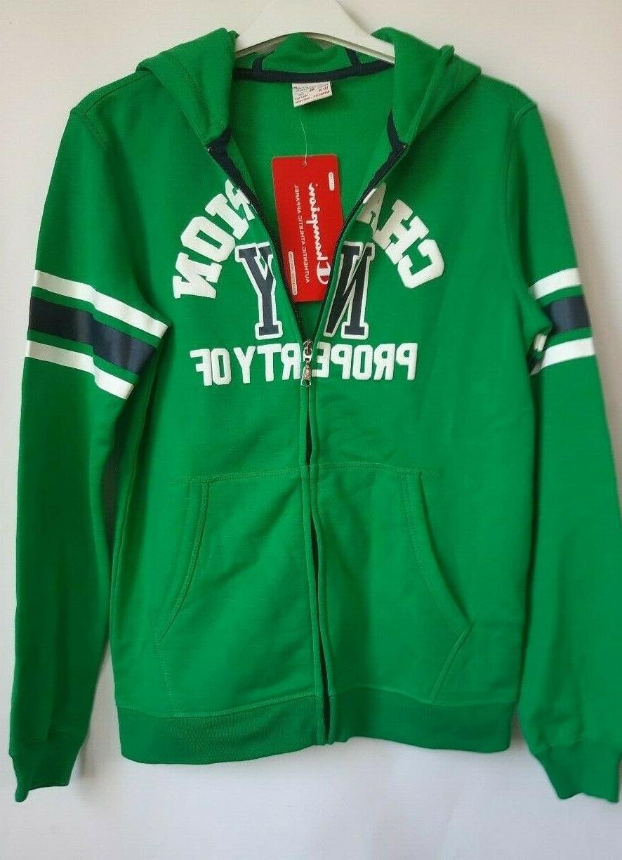felpa con cappuccio felpata verde nuova taglia