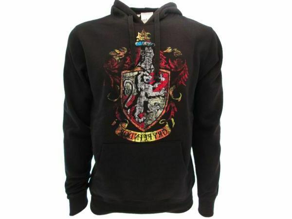 felpa con cappuccio gryffindor stemma vintage grifondoro