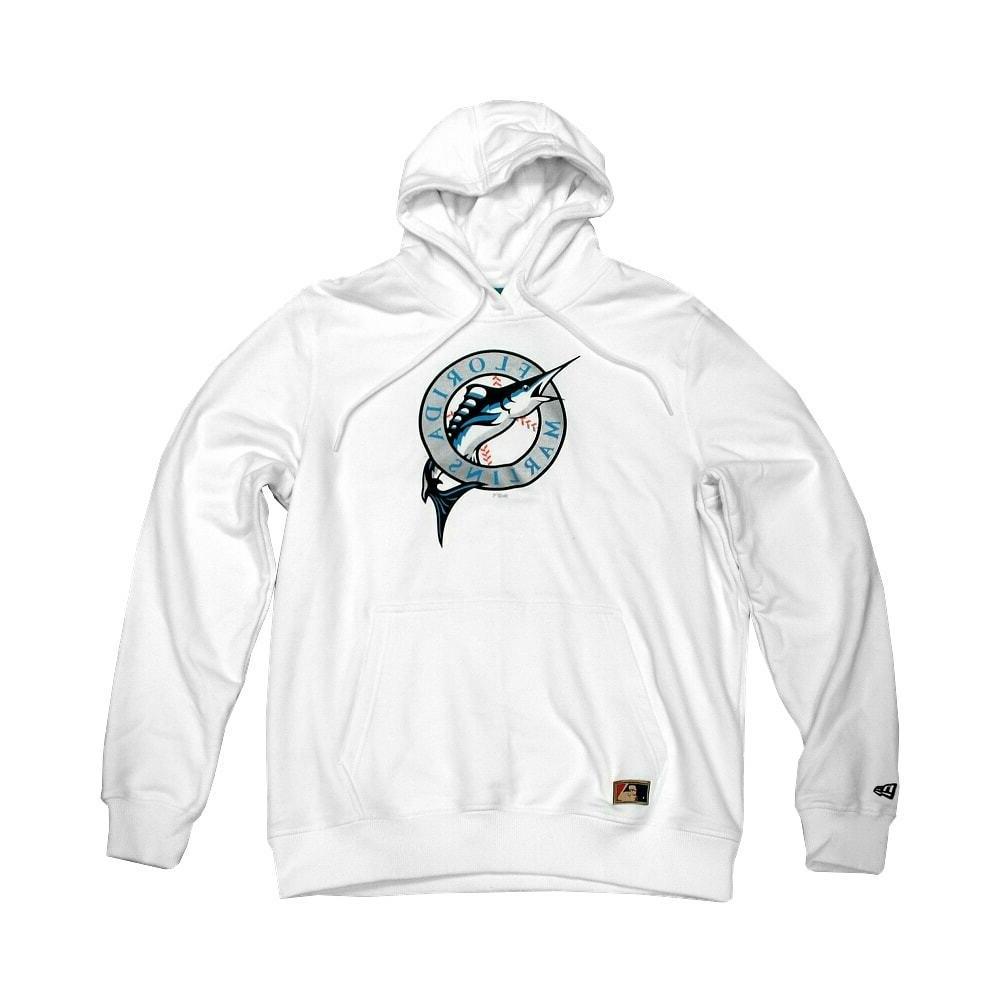 felpa con cappuccio miami marlins coast to