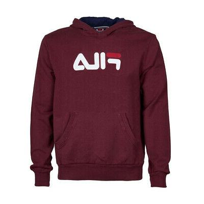 felpa con cappuccio ragazzo classic logo burgundy