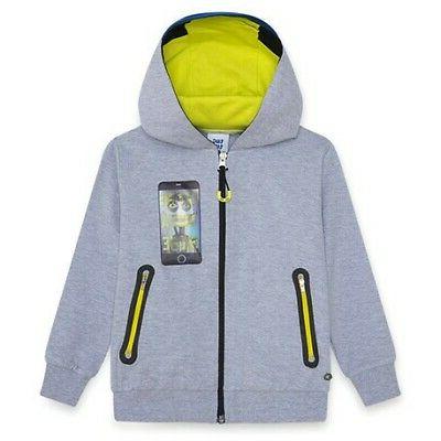 felpa con cappuccio ragazzo volant e zip