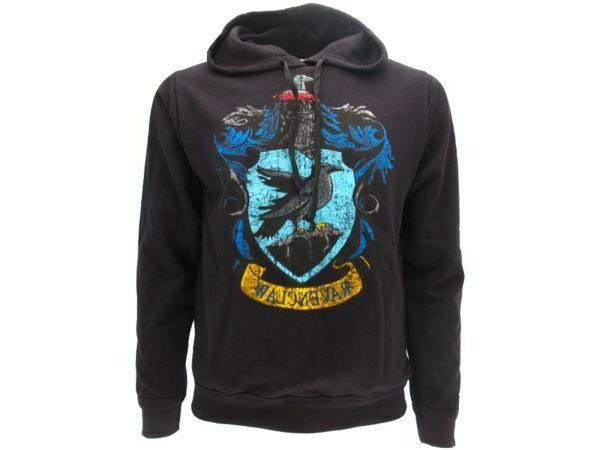 felpa con cappuccio ravenclaw stemma vintage corvonero