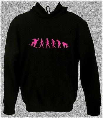 felpa con cappuccio sweat evolution snow snowboarder