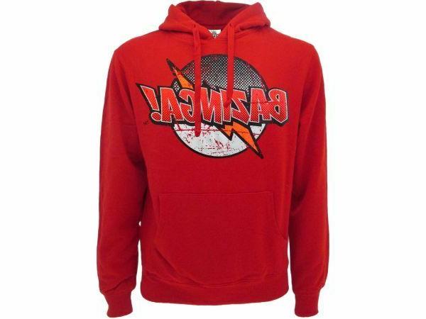 felpa con cappuccio ufficiale rossa logo bazinga