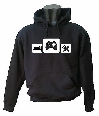 felpa con cappuccio unisex eat play sleep